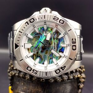 FIRM PRICE-New Invicta Pro Diver Abalone stainless watch.